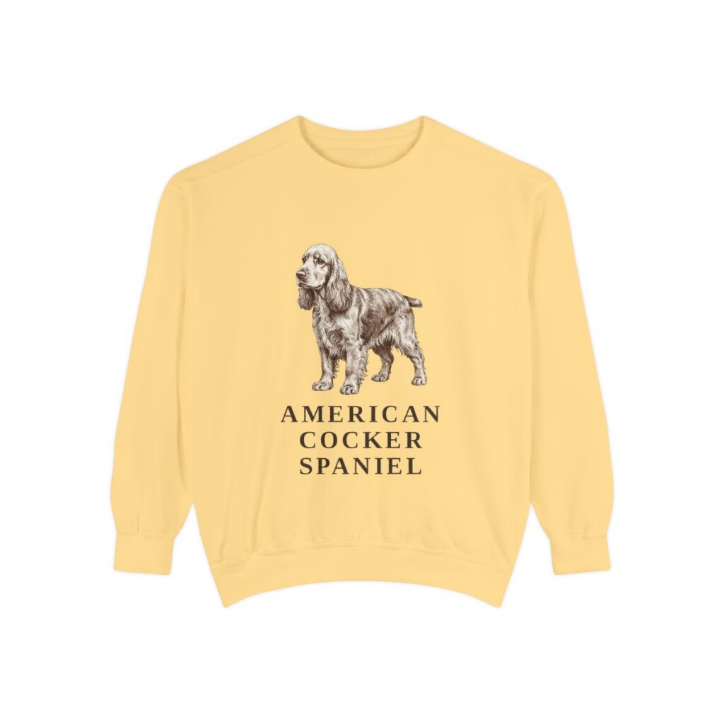 American Cocker Spaniel Sweatshirt, Butter, front view