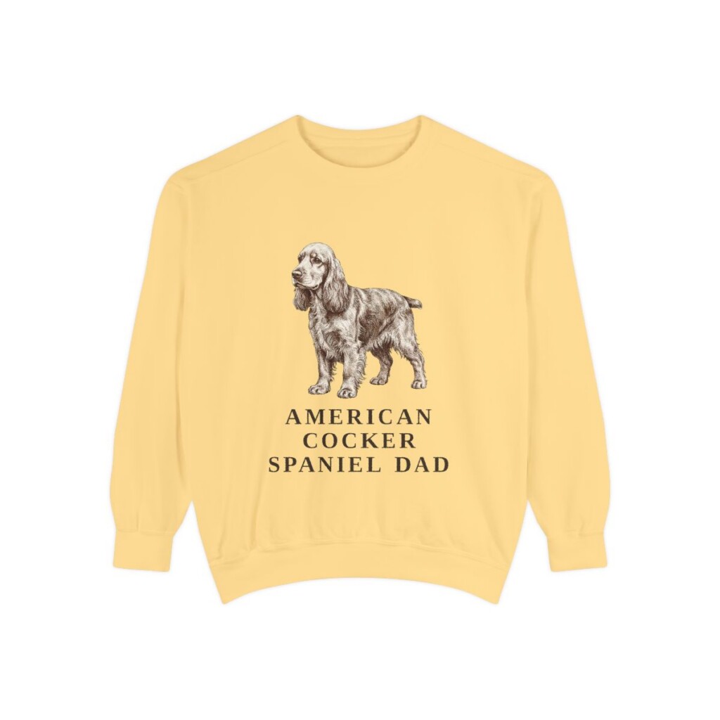 American Cocker Spaniel Dad Sweatshirt, Butter, front view
