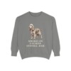 American Cocker Spaniel Dad Sweatshirt, Grey, front view