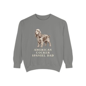 American Cocker Spaniel Dad Sweatshirt, Grey, front view