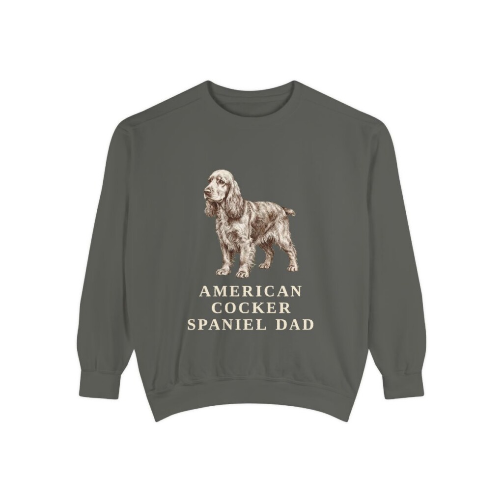 American Cocker Spaniel Dad Sweatshirt, Pepper, front view