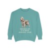American Cocker Spaniel Dad Sweatshirt, Seafoam, front view