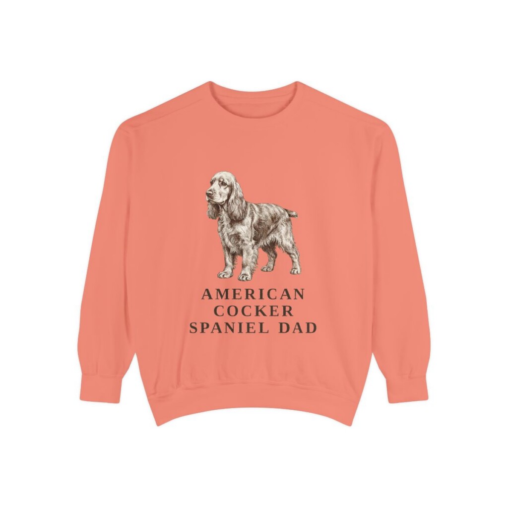 American Cocker Spaniel Dad Sweatshirt, Terracotta, front view
