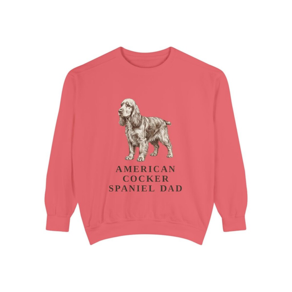 American Cocker Spaniel Dad Sweatshirt, Watermelon, front view