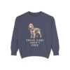 american-cocker-spaniel-sweatshirt-humor-denim American Cocker Spaniel Humor Sweatshirt, Denim, front view