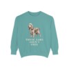 american-cocker-spaniel-sweatshirt-humor-seafoam American Cocker Spaniel Humor Sweatshirt, Seafoam, front view
