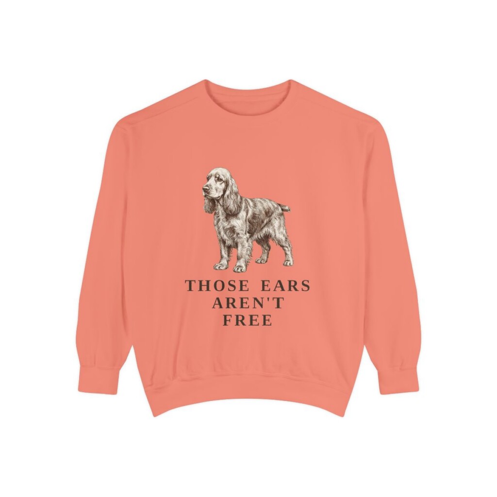 american-cocker-spaniel-sweatshirt-humor-terracotta American Cocker Spaniel Humor Sweatshirt, Terracotta, front view