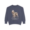 American Cocker Spaniel Latin Sweatshirt, Denim, front view