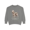 American Cocker Spaniel Latin Sweatshirt, Grey, front view