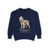 American Cocker Spaniel Latin Sweatshirt, True Navy, front view