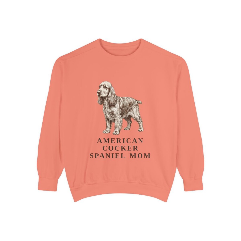 American Cocker Spaniel Mom Sweatshirt, Terracotta, front view