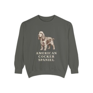 American Cocker Spaniel Sweatshirt, Pepper, front view