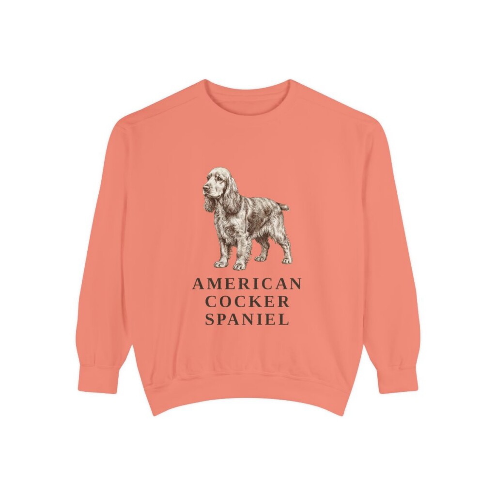 American Cocker Spaniel Sweatshirt, Terracotta, front view