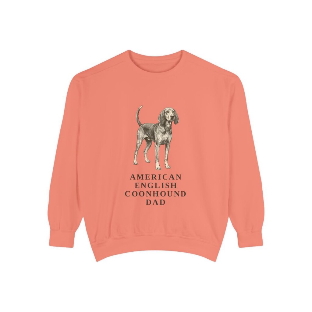 American English Coonhound Dad Sweatshirt, Terracotta, front view