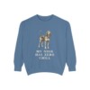 American English Coonhound Humor Sweatshirt, Blue Jean, front view