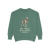 American English Coonhound Humor Sweatshirt, Light Green, front view
