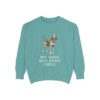 American English Coonhound Humor Sweatshirt, Seafoam, front view