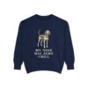 American English Coonhound Humor Sweatshirt, True Navy, front view