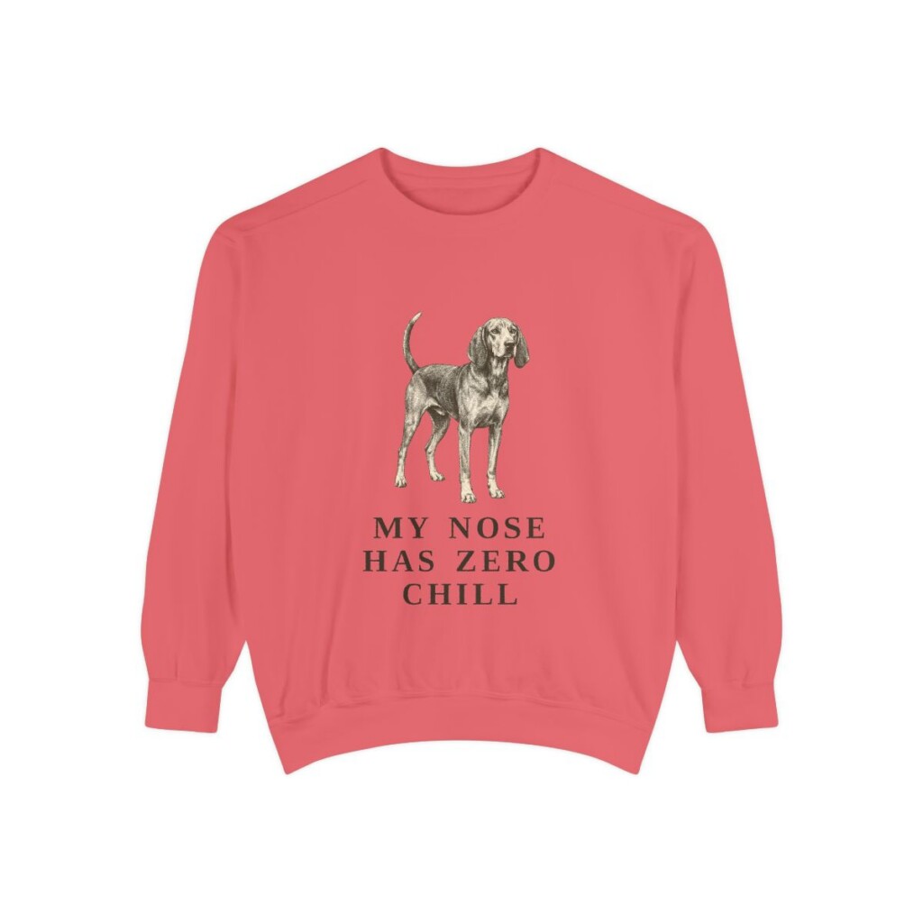 American English Coonhound Humor Sweatshirt, Watermelon, front view