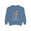 American English Coonhound Latin Sweatshirt, Blue Jean, front view