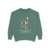 American English Coonhound Latin Sweatshirt, Light Green, front view