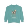 American English Coonhound Latin Sweatshirt, Seafoam, front view
