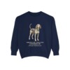 American English Coonhound Latin Sweatshirt, True Navy, front view