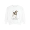 American English Coonhound Latin Sweatshirt, White, front view