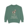 American English Coonhound Sweatshirt, Light Green, front view