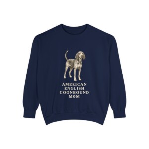 American English Coonhound Mom Sweatshirt, True Navy, front view