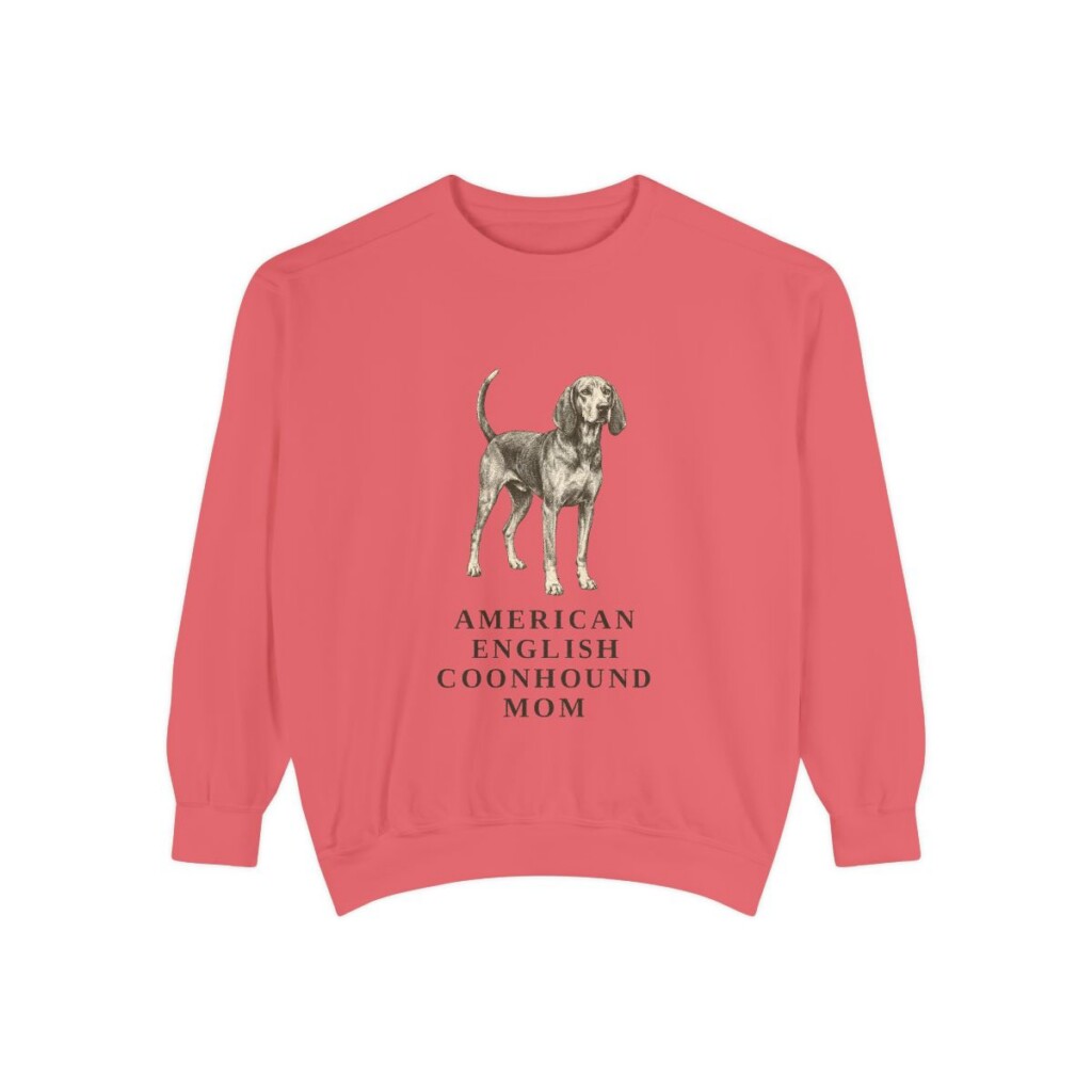 American English Coonhound Mom Sweatshirt, Watermelon, front view