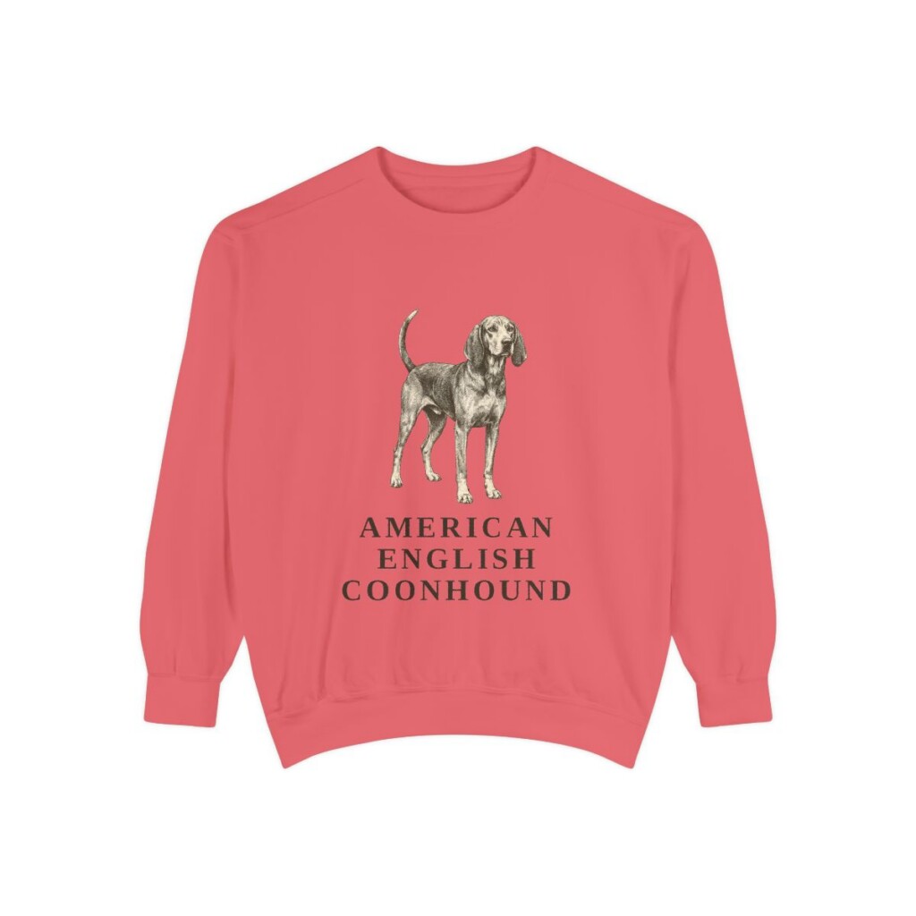 American English Coonhound Sweatshirt, Watermelon, front view