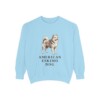 american-eskimo-dog-sweatshirt-chambray American Eskimo Dog Sweatshirt, Chambray, front view