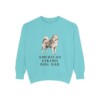 American Eskimo Dog Dad Sweatshirt, Chalky Mint, front view