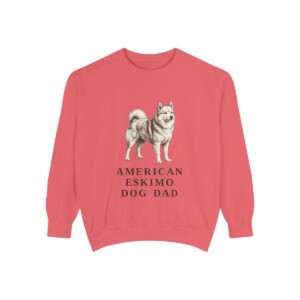 American Eskimo Dog Dad Sweatshirt, Watermelon, front view