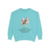 american-eskimo-dog-sweatshirt-humor-chalky-mint American Eskimo Dog Humor Sweatshirt, Chalky Mint, front view