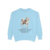 american-eskimo-dog-sweatshirt-humor-chambray American Eskimo Dog Humor Sweatshirt, Chambray, front view