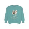 american-eskimo-dog-sweatshirt-humor-seafoam American Eskimo Dog Humor Sweatshirt, Seafoam, front view
