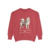 American Eskimo Dog Latin Sweatshirt, Crimson, front view