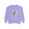 American Eskimo Dog Latin Sweatshirt, Violet, front view