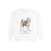 American Eskimo Dog Latin Sweatshirt, White, front view