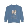 American Eskimo Dog Mom Sweatshirt, Blue Jean, front view