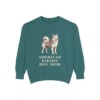 American Eskimo Dog Mom Sweatshirt, Blue Spruce, front view