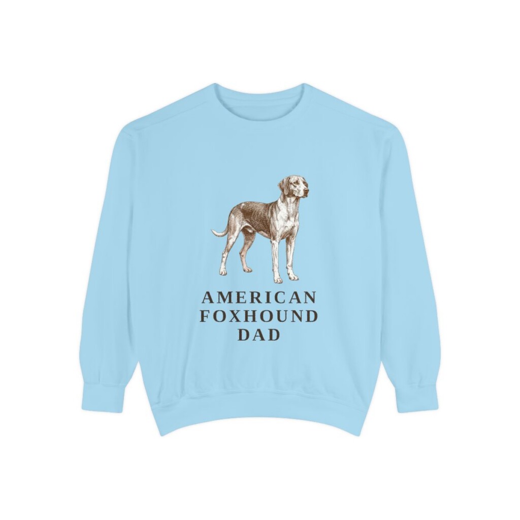 american-foxhound-sweatshirt-dad-chambray American Foxhound Dad Sweatshirt, Chambray, front view