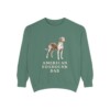 american-foxhound-sweatshirt-dad-light-green American Foxhound Dad Sweatshirt, Light Green, front view