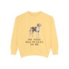 American Foxhound Humor Sweatshirt, Butter, front view