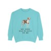 American Foxhound Humor Sweatshirt, Chalky Mint, front view