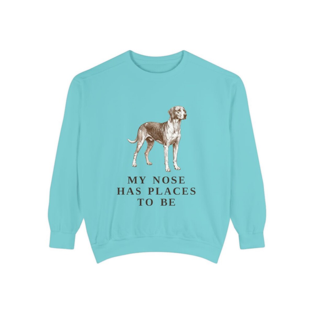 American Foxhound Humor Sweatshirt, Chalky Mint, front view