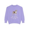 American Foxhound Humor Sweatshirt, Violet, front view