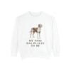 American Foxhound Humor Sweatshirt, White, front view